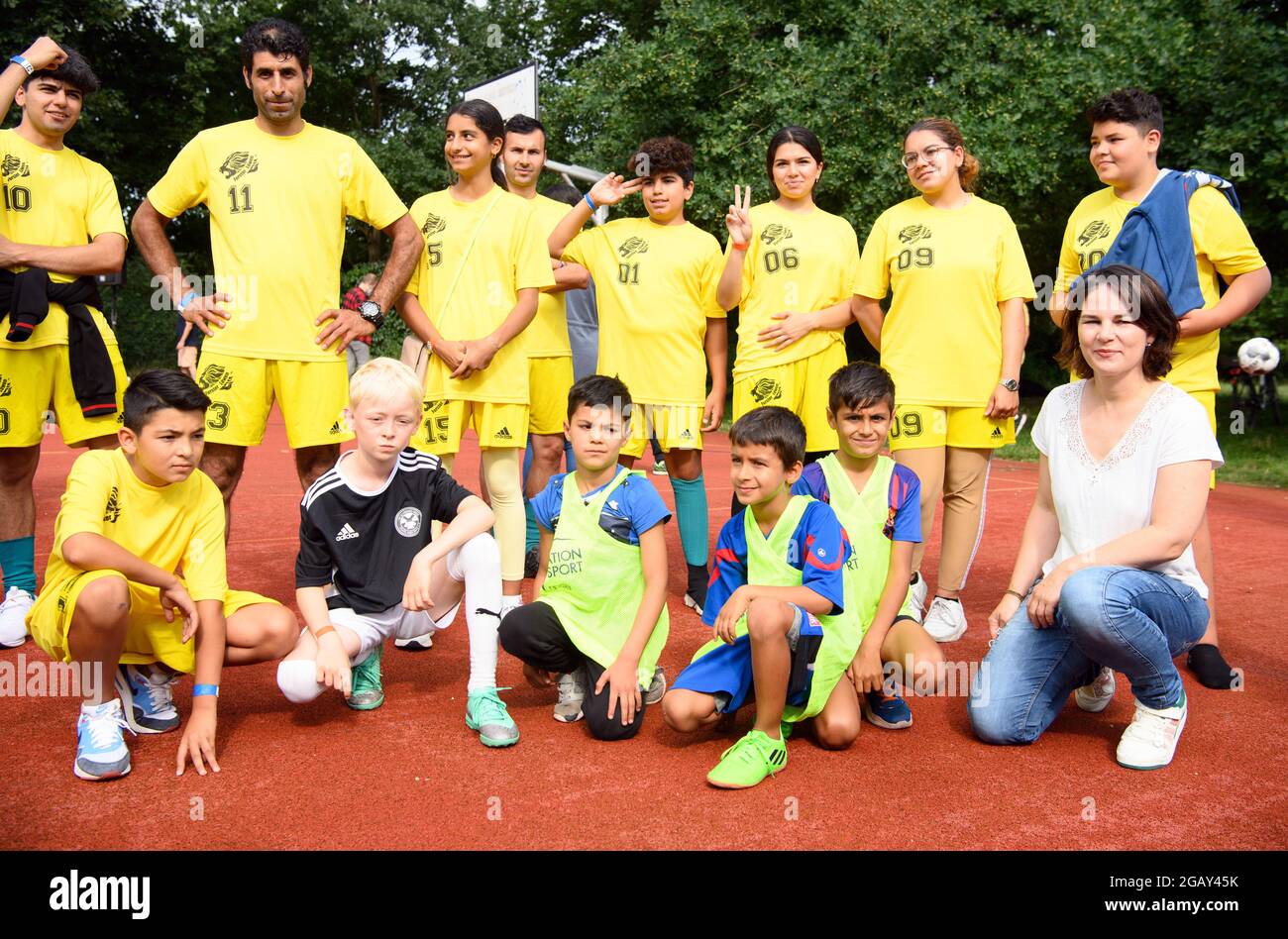 01 August 2021, Brandenburg, Potsdam Annalena Baerbock (r), candidate