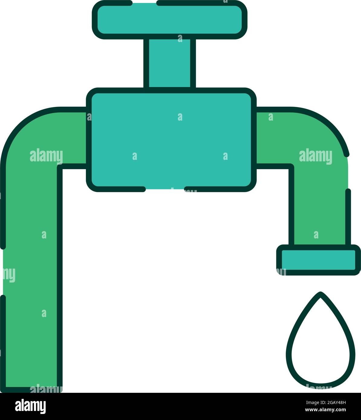 Green water tap icon isolated Cut Out Stock Images & Pictures - Alamy
