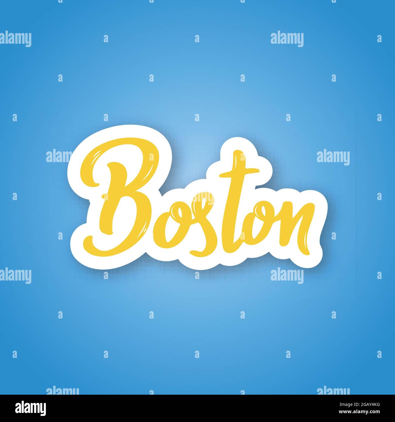 Boston Lettering Typography Graphic by adibrahman_bd · Creative