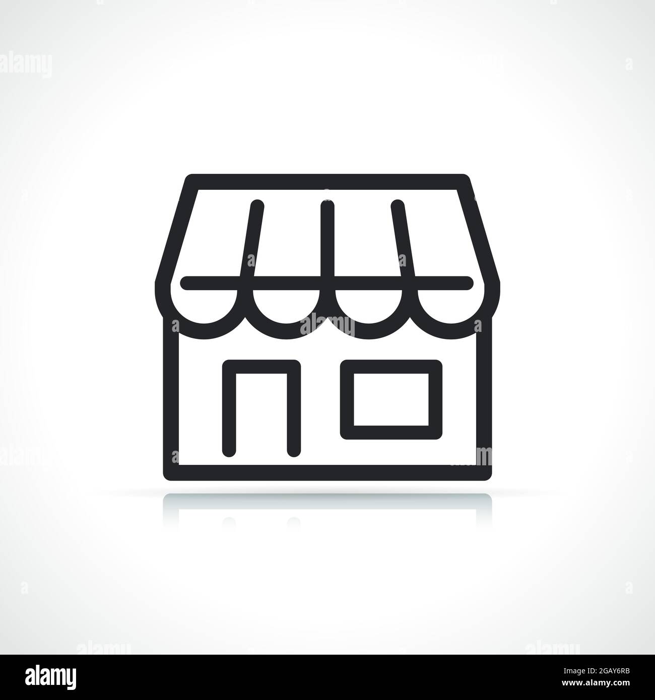 store or shop thin line icon isolated Stock Vector