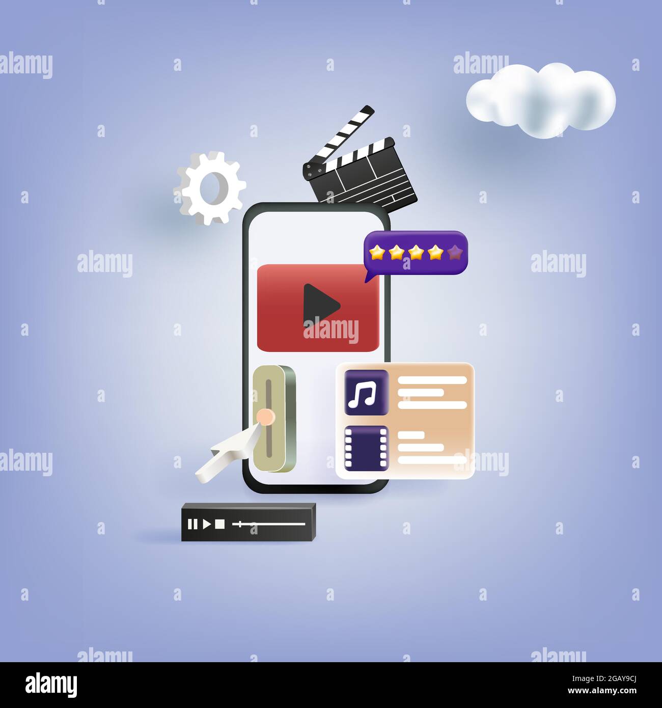 Online multimedia concepts for banner, presentation, poster and website