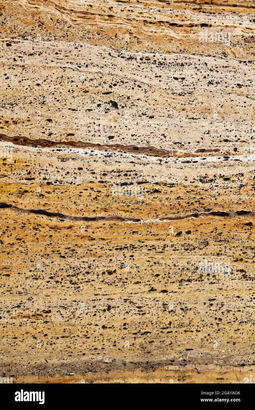 Detail of travertine marble tile texture Stock Photo