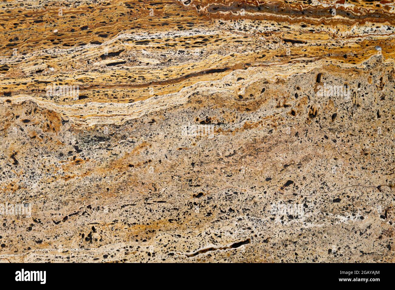 Detail of travertine marble tile texture Stock Photo