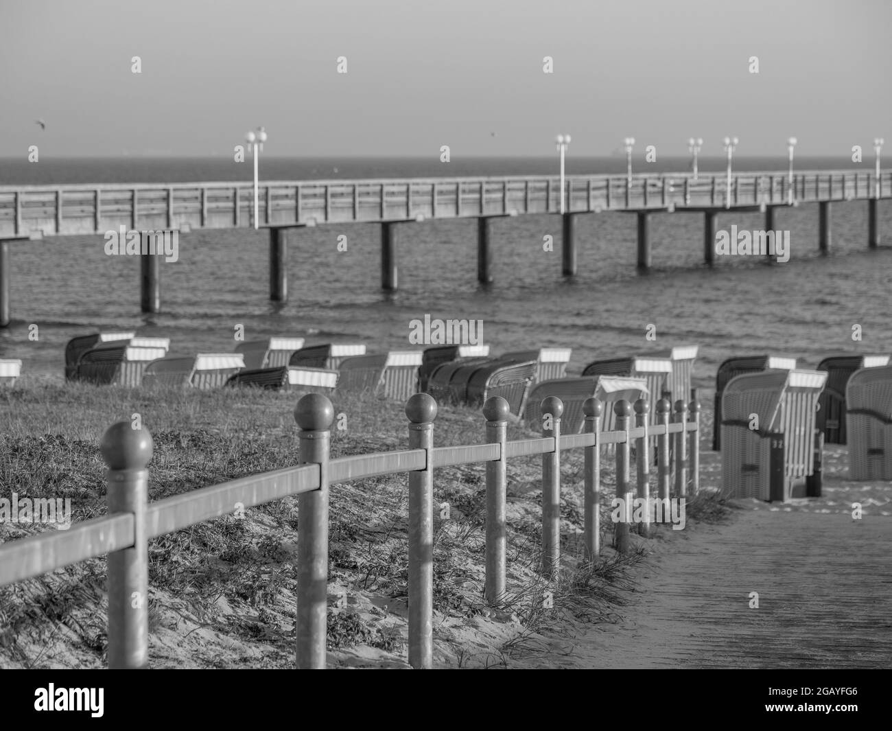 sunrise at the beach of binz Stock Photo Alamy