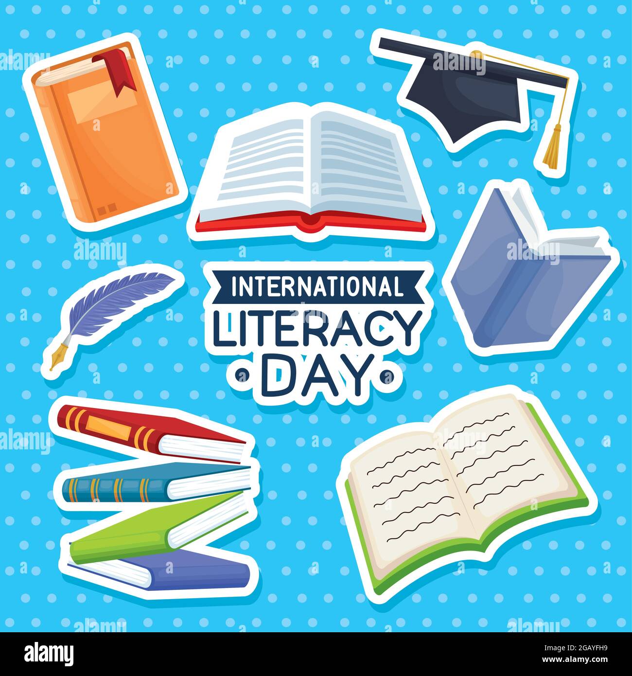 collection of literacy day icons Stock Vector Image & Art - Alamy