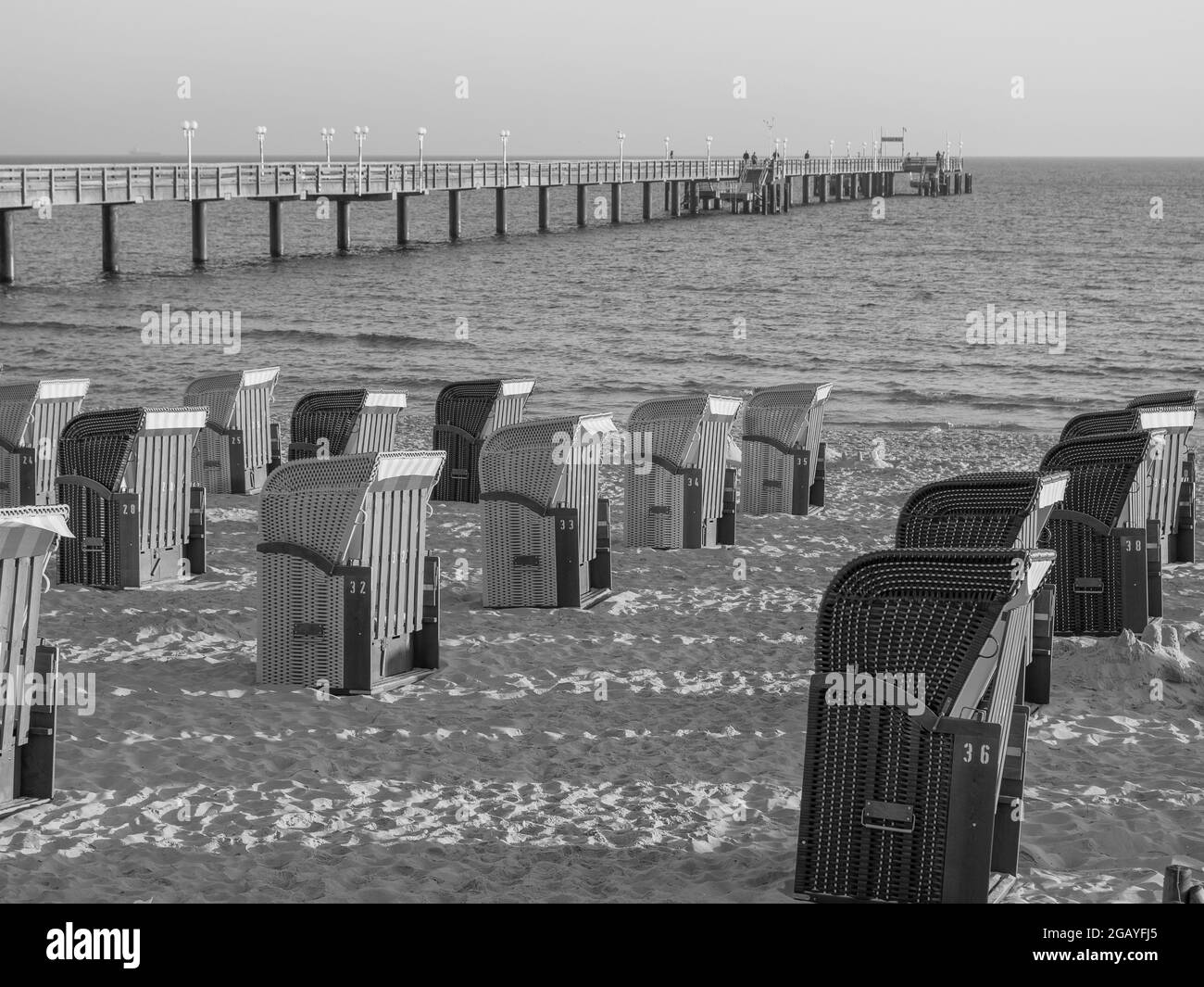 Sea baltic sea beach ruegen Black and White Stock Photos & Images - Alamy