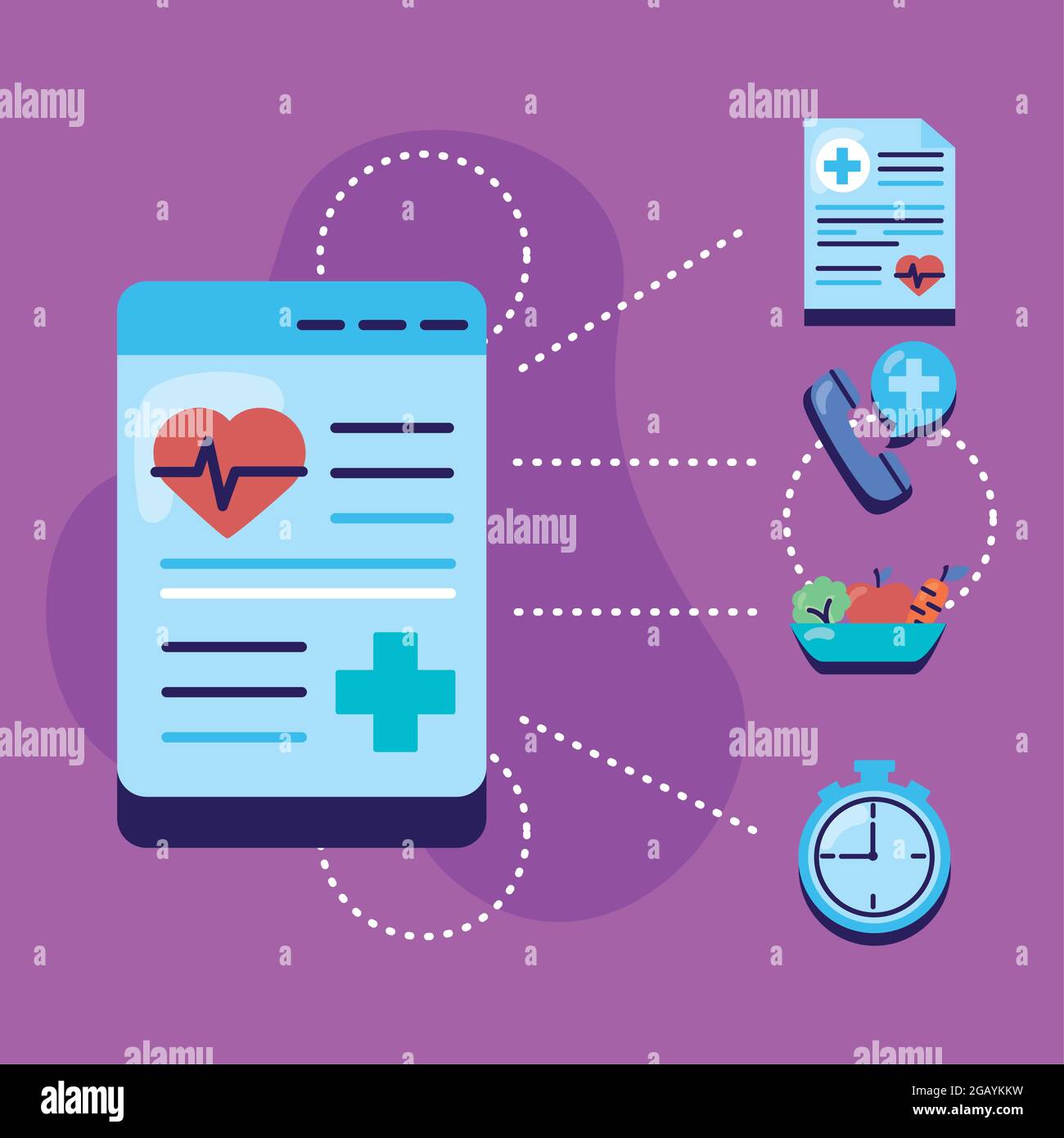 health app in template webpage Stock Vector Image & Art Alamy