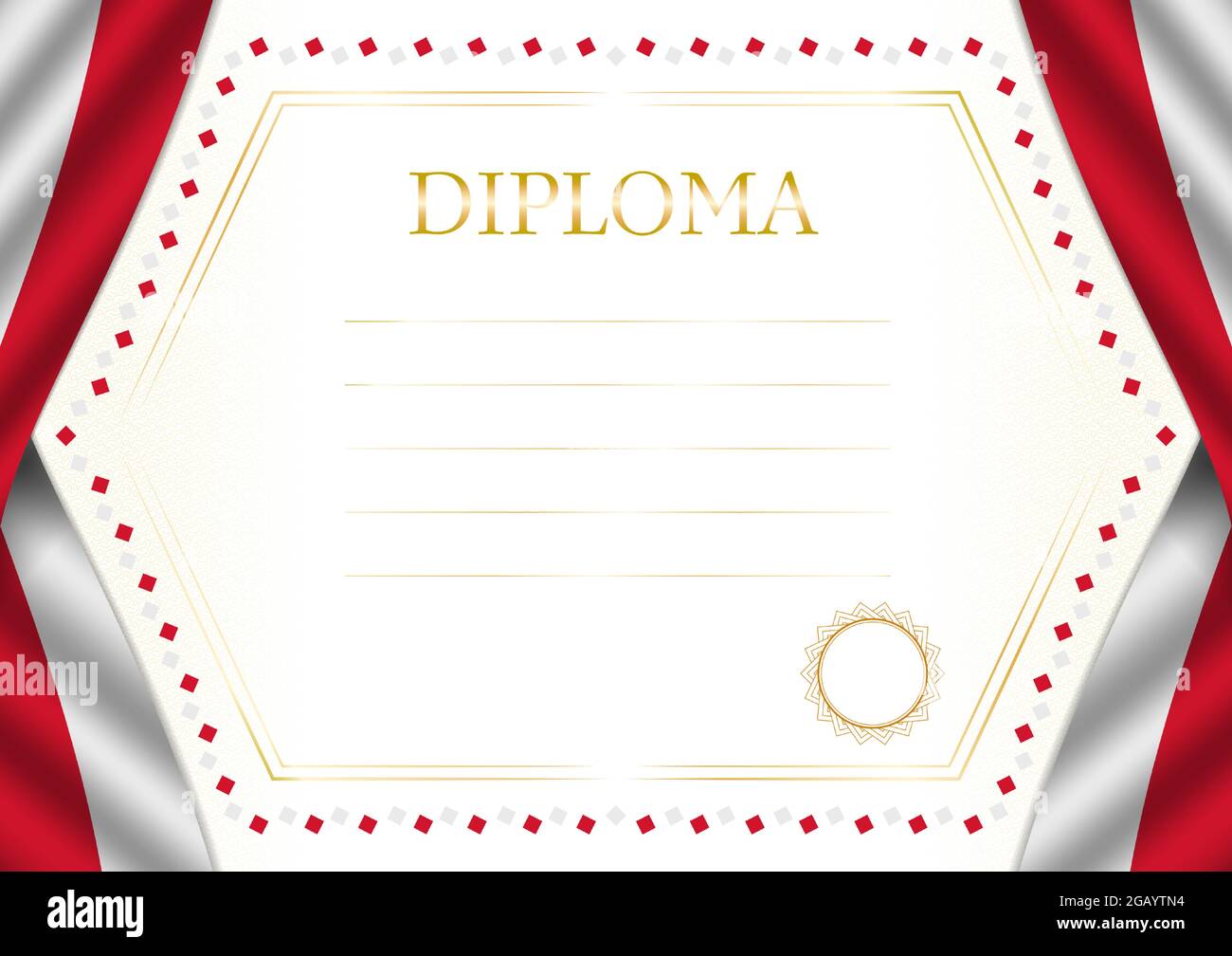 Horizontal frame and border with Malta flag, template elements for your