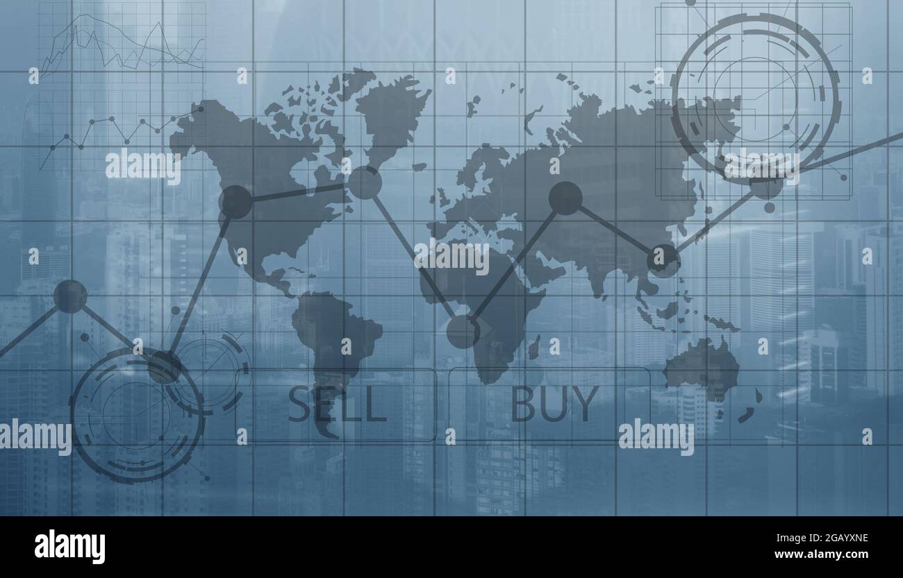 Sell and Buy Finance Business Traders concept. Stock Photo