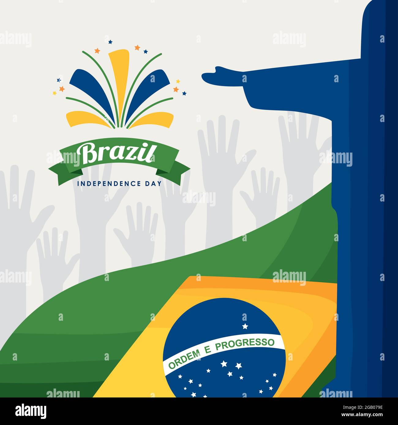 brazil independence day poster with flag Stock Vector Image & Art - Alamy
