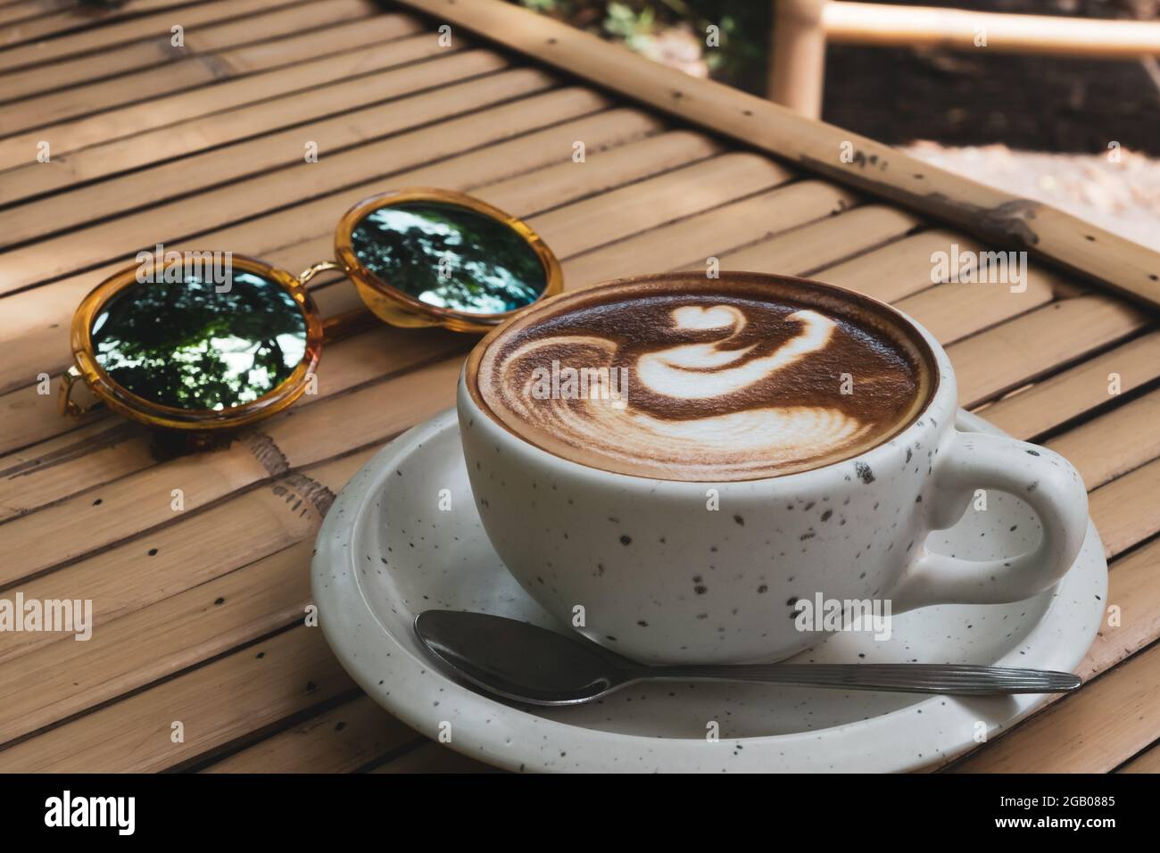 https://c8.alamy.com/comp/2GB0885/cappuccino-recipe-mug-espresso-based-coffee-drink-traditionally-prepared-with-steamed-milk-foam-concept-background-in-retro-vintage-natural-garden-s-2GB0885.jpg