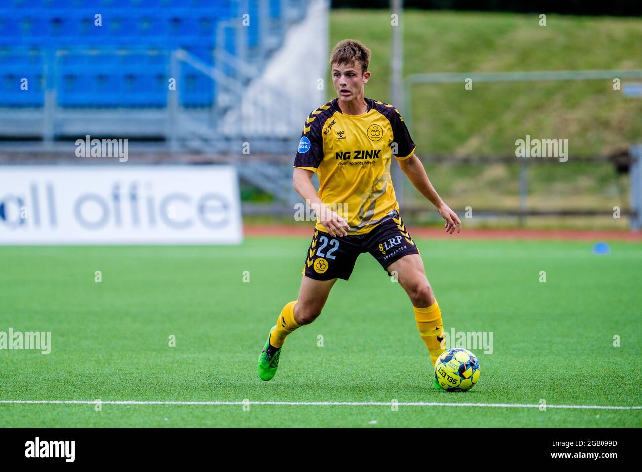 Copenhagen, Denmark. 31st, 2021. Tobias Stagaard (22) of AC Horsens seen during the NordicBet match between Fremad Amager and AC Horsens at Sundby Idraetspark in Copenhagen. (Photo credit: Gonzales Photo -