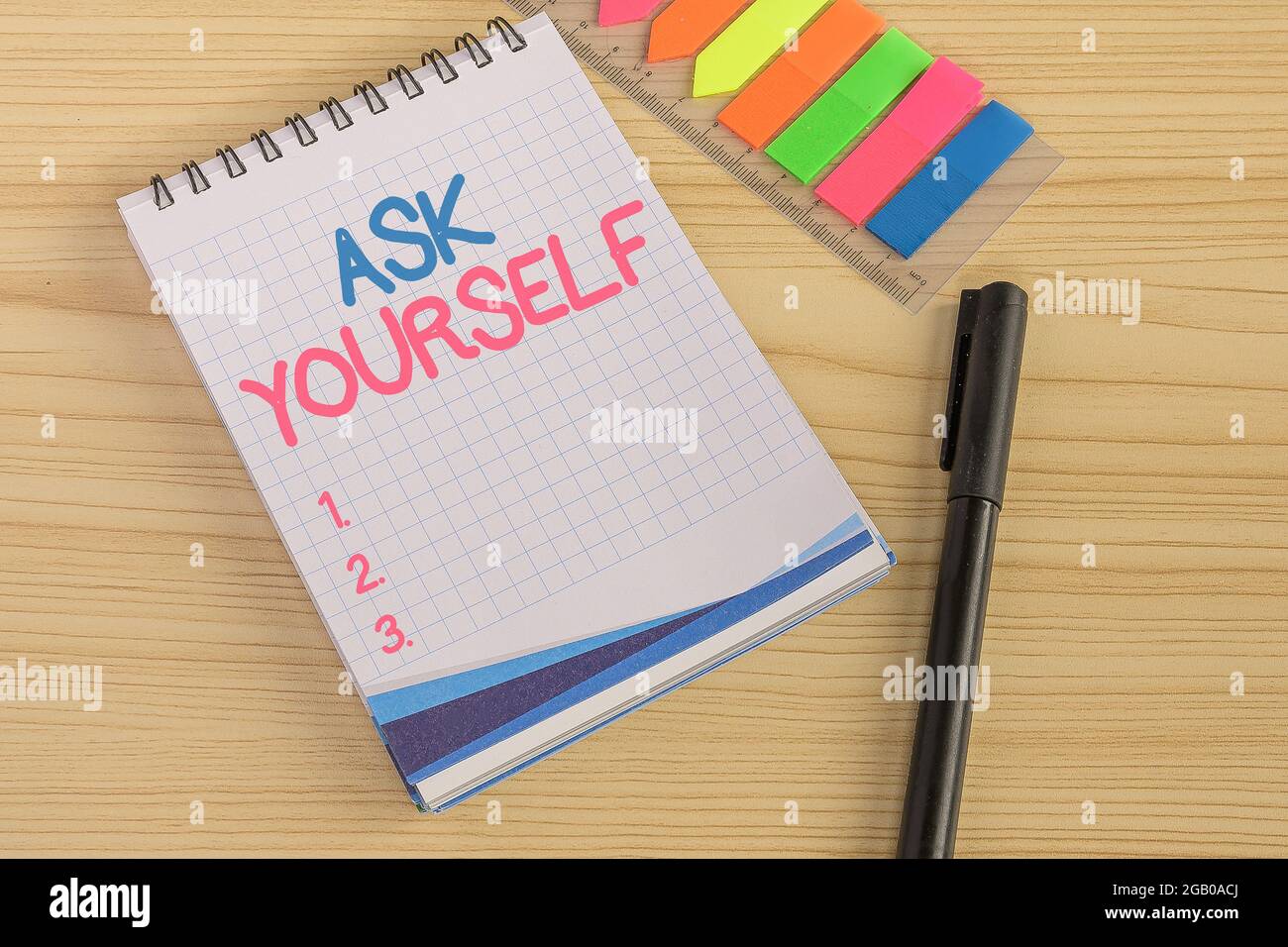 Sign displaying Ask Yourself. Concept Thinking the future