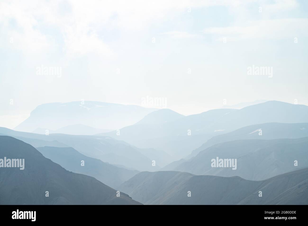 Clean minimalistic background of mountain layers Stock Photo