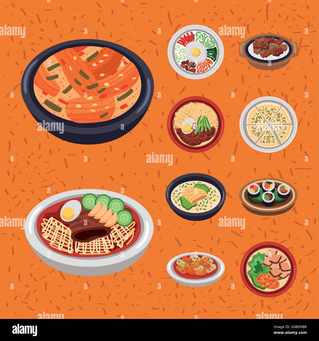ten korean food set icons Stock Vector Image & Art - Alamy