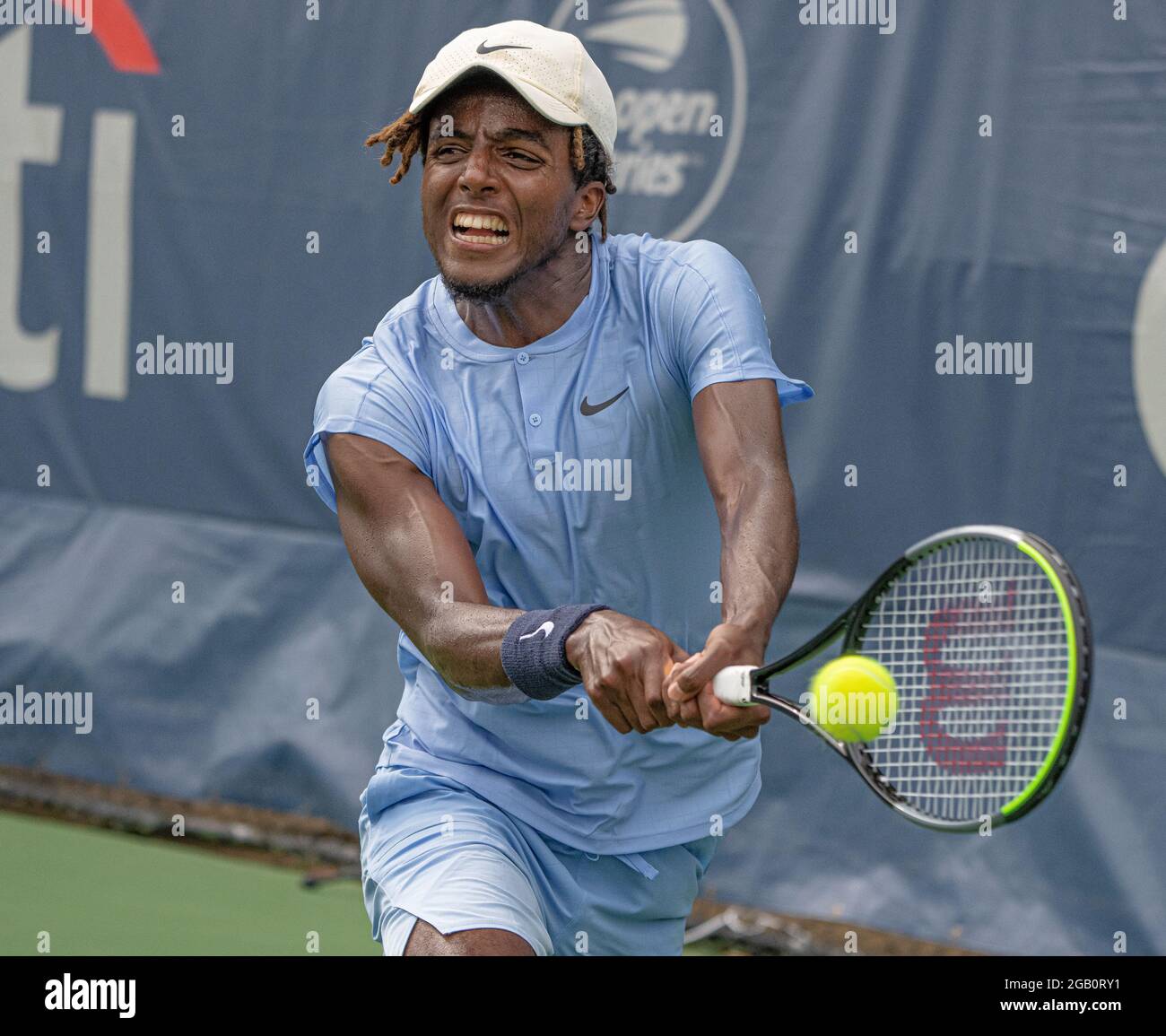 Washington, United States Of America. 06th Apr, 2017. 25 year old Swedish  tennis player Elias Ymer won his match against American Bjorn Fratangelo  6-4 6-3 on Saturday, July 31, 2021 at the