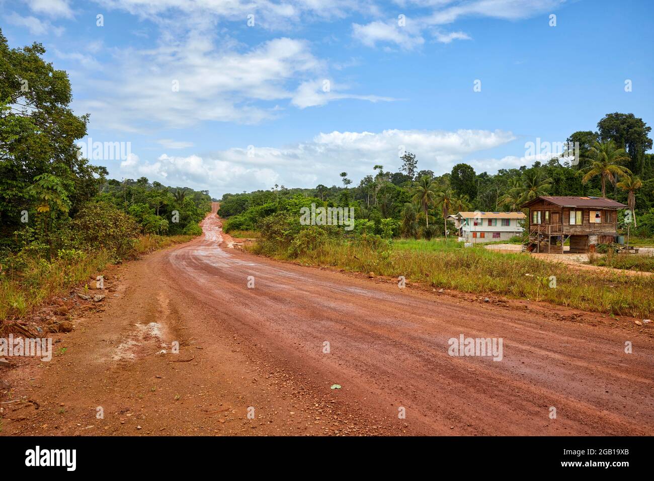 Amerindian Village in Guyana South America Stock Photo