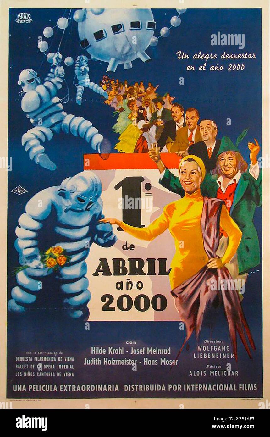 1 April 2000 Poster Stock Photo