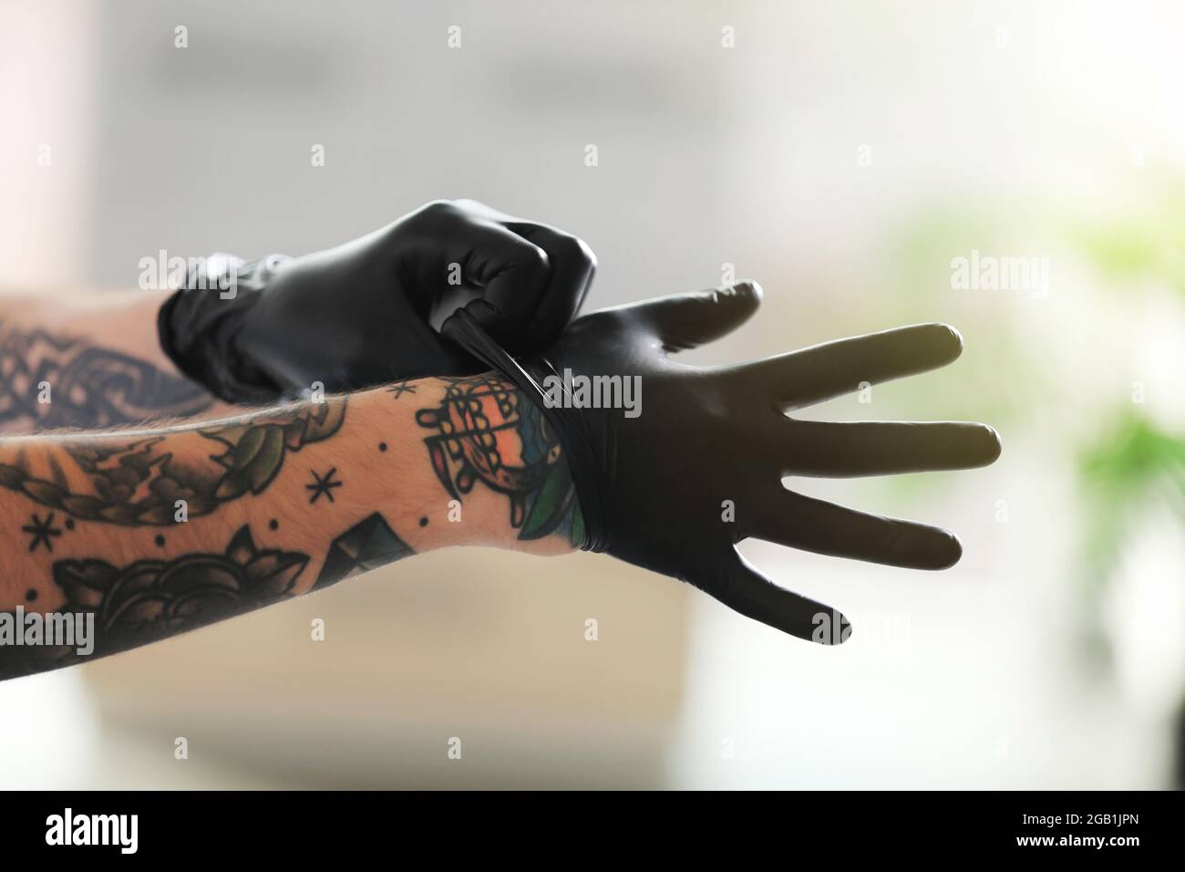 Details 51+ black latex gloves tattoo best in.cdgdbentre