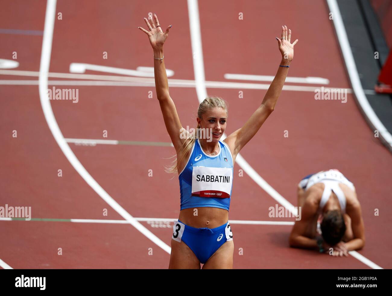 Tokyo Olympics Athletics Women S 1500m Round 1 Ols Olympic Stadium Tokyo Japan August 2 21 Gaia Sabbatini Of Italy Reacts After Competing And Finishing Fourth In Heat 2 Reuters Phil Noble Stock Photo Alamy