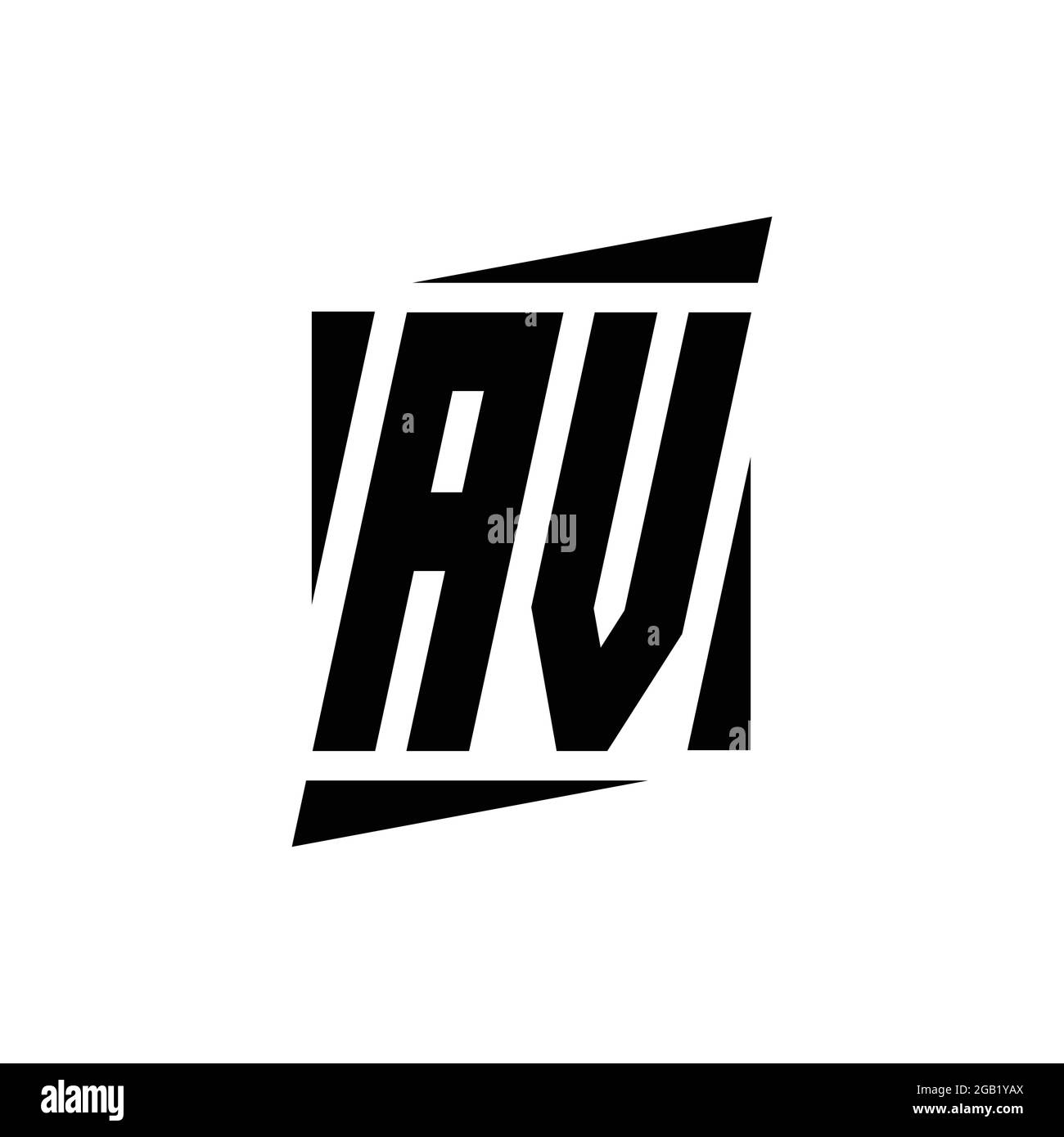 AV Logo monogram with modern style concept design template isolated on white background Stock Vector