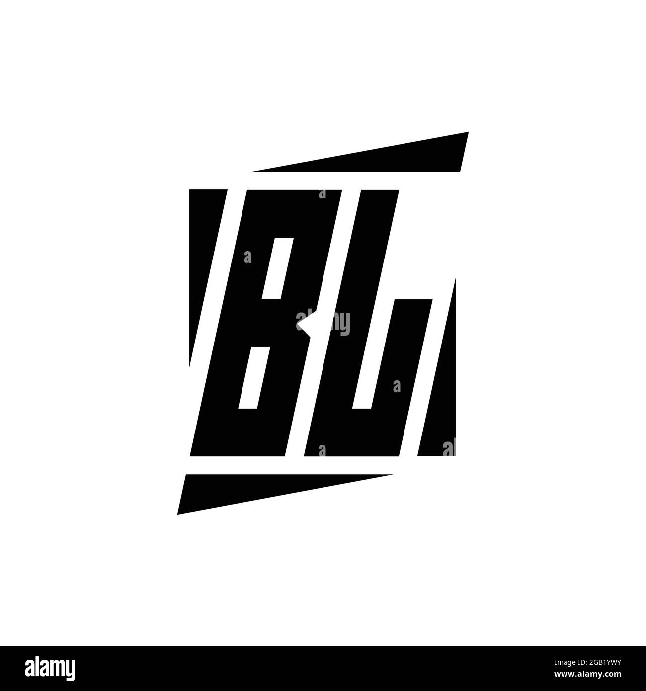 BL Logo monogram with modern style concept design template isolated on ...