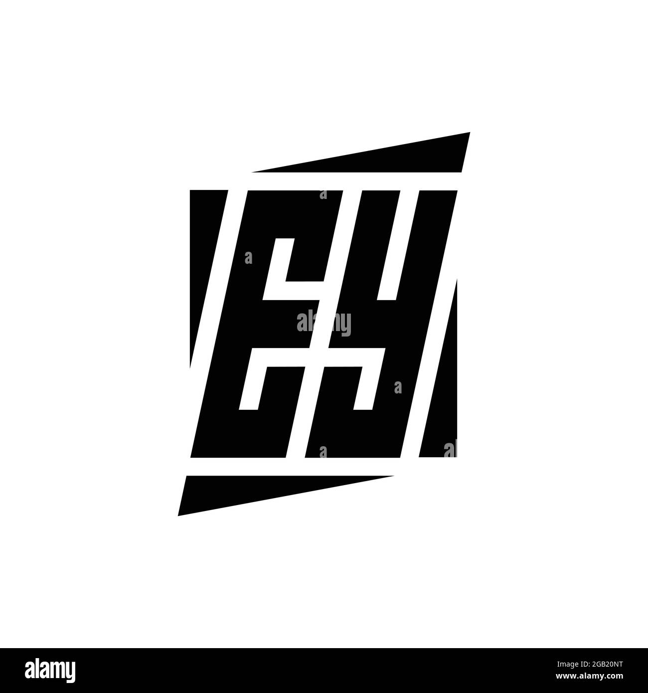 EY Logo monogram with modern style concept design template isolated on