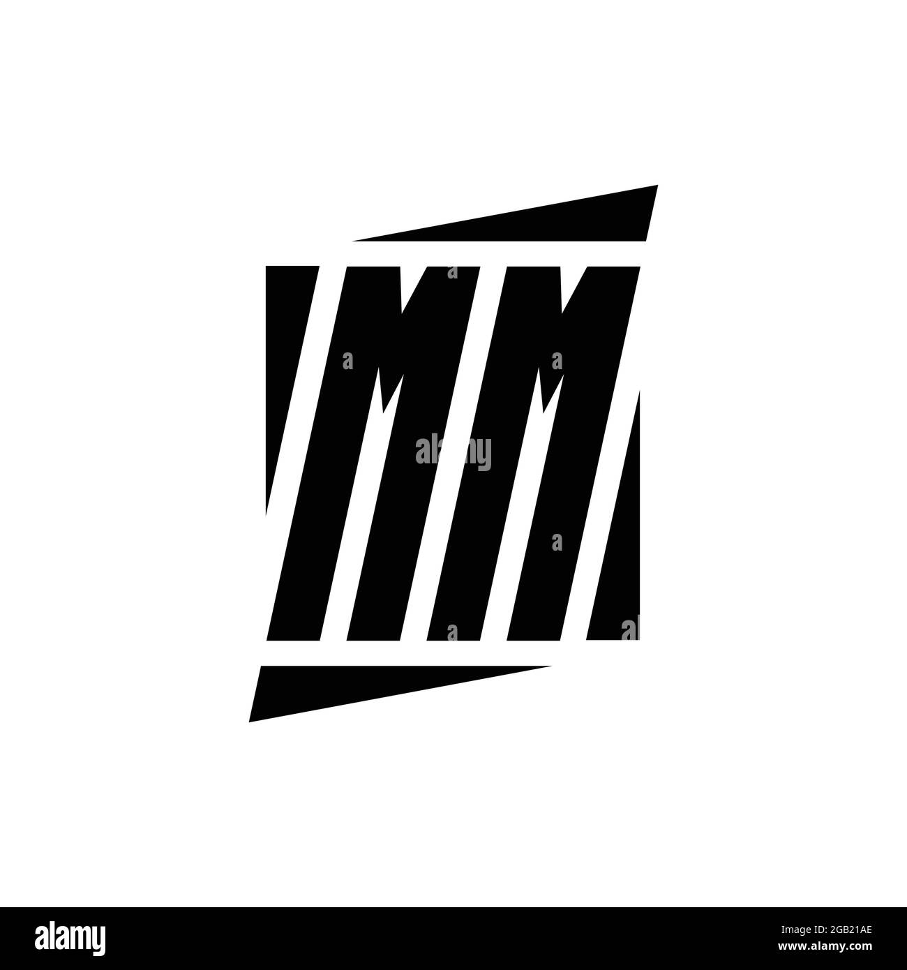 MM Logo monogram with modern style concept design template