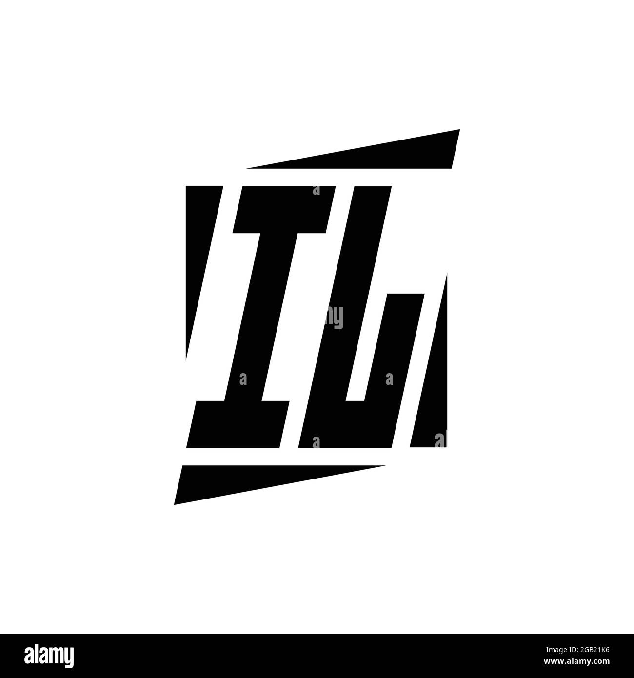 IL Logo monogram with modern style concept design template isolated on ...