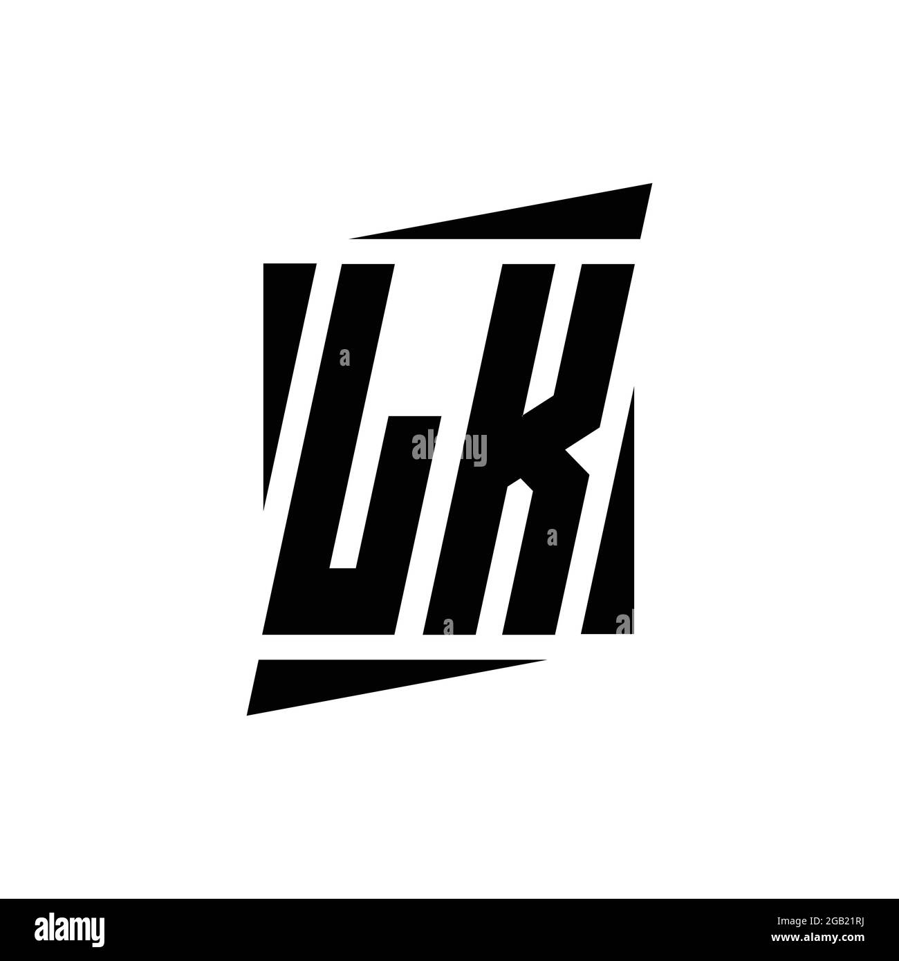 LK Logo monogram with modern style concept design template isolated on ...