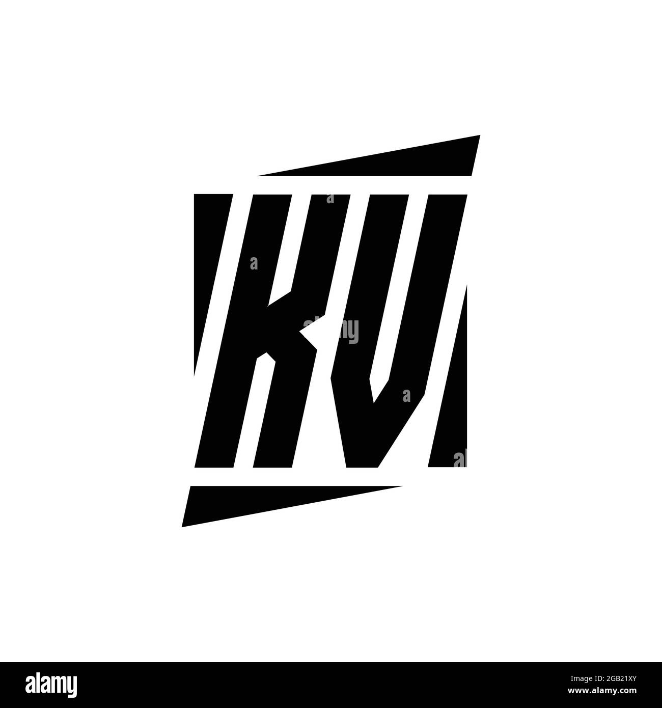 KV Logo monogram with modern style concept design template isolated on ...