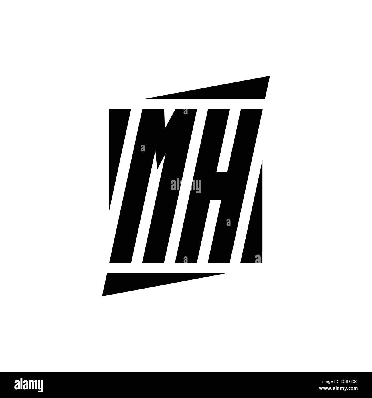 MH Logo monogram with modern style concept design template isolated on ...