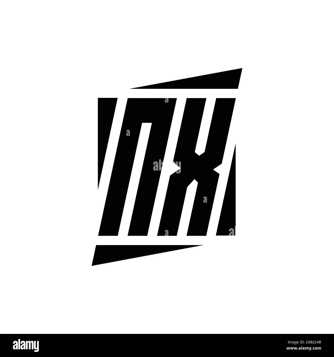 NX Logo monogram with modern style concept design template isolated on ...