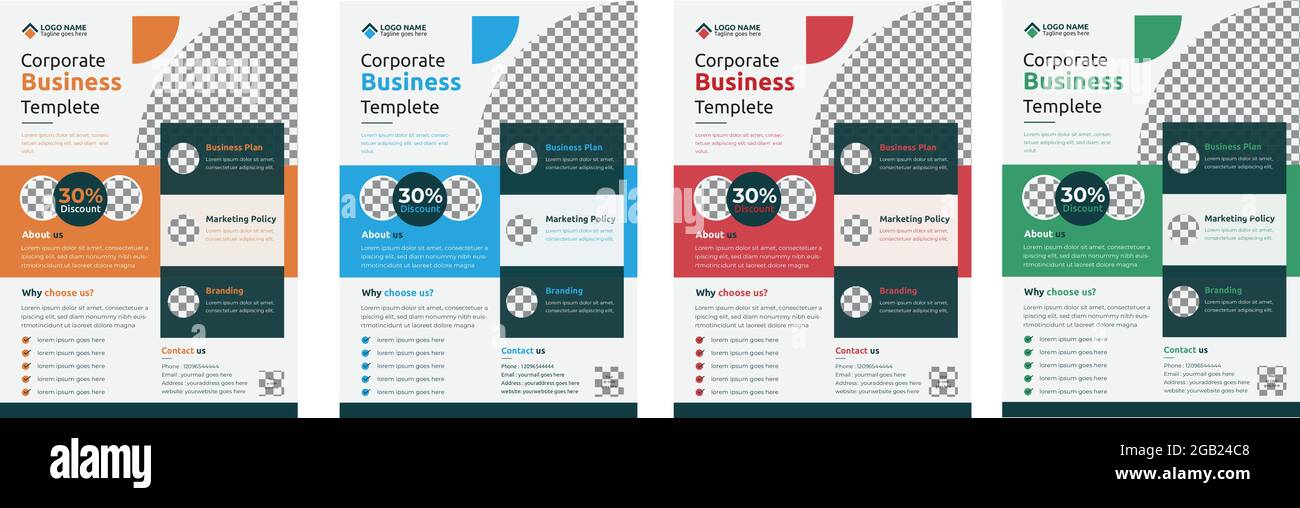 Corporate business flyer template Stock Vector