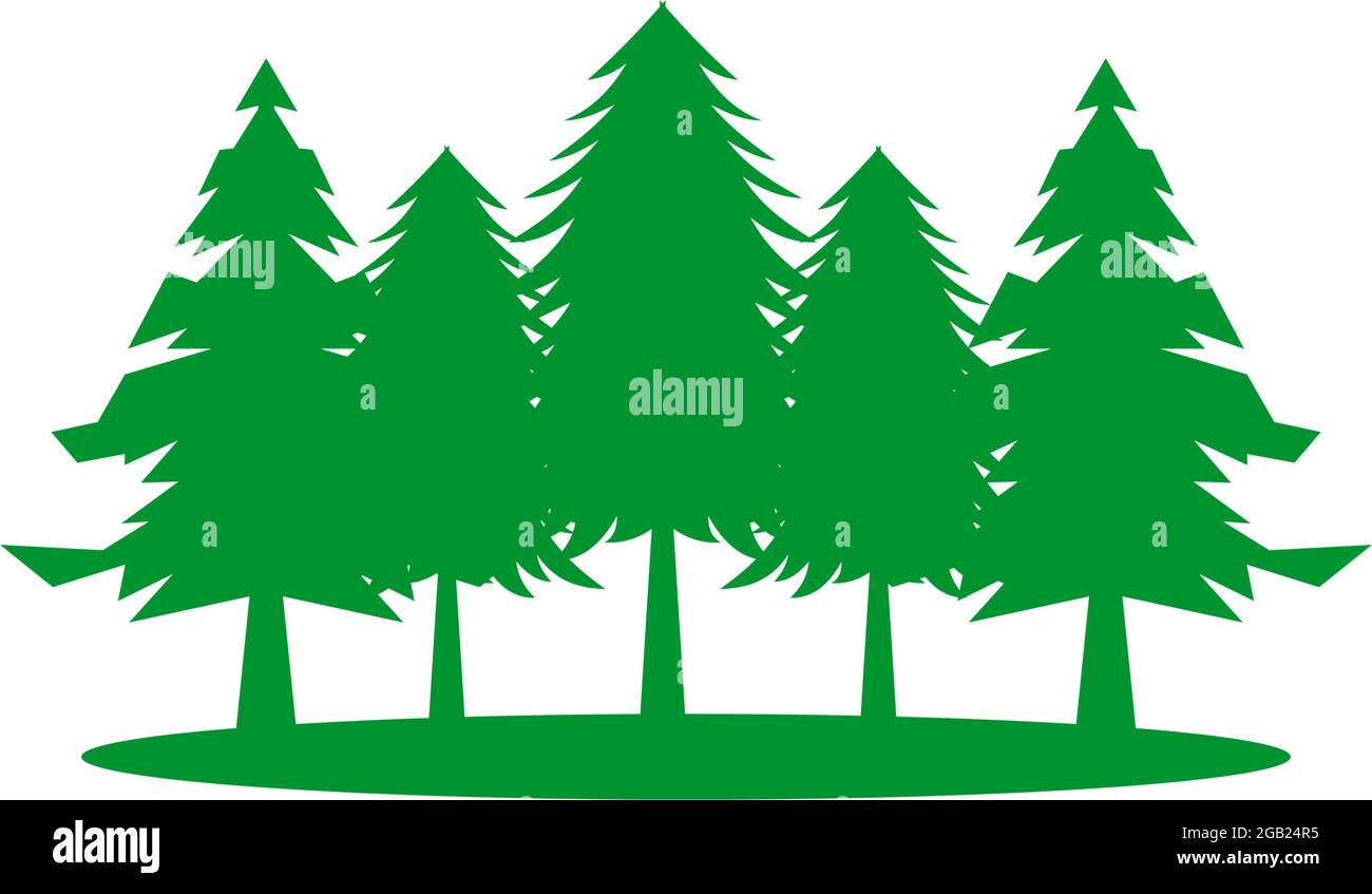 Pine tree icon logo design vector template Stock Vector Image & Art - Alamy