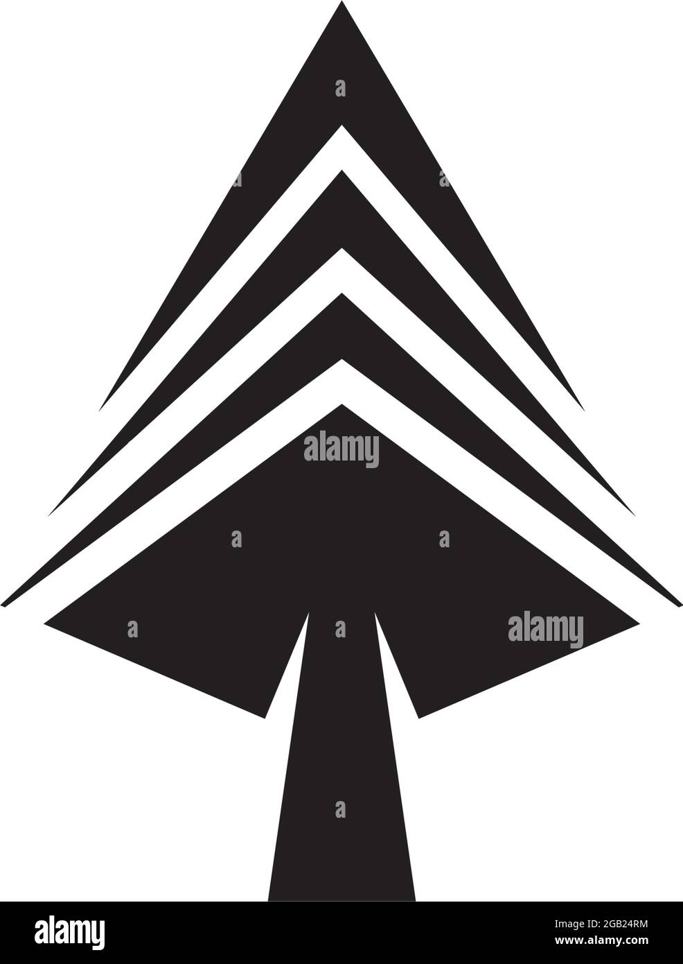 Pine tree icon logo design vector template Stock Vector