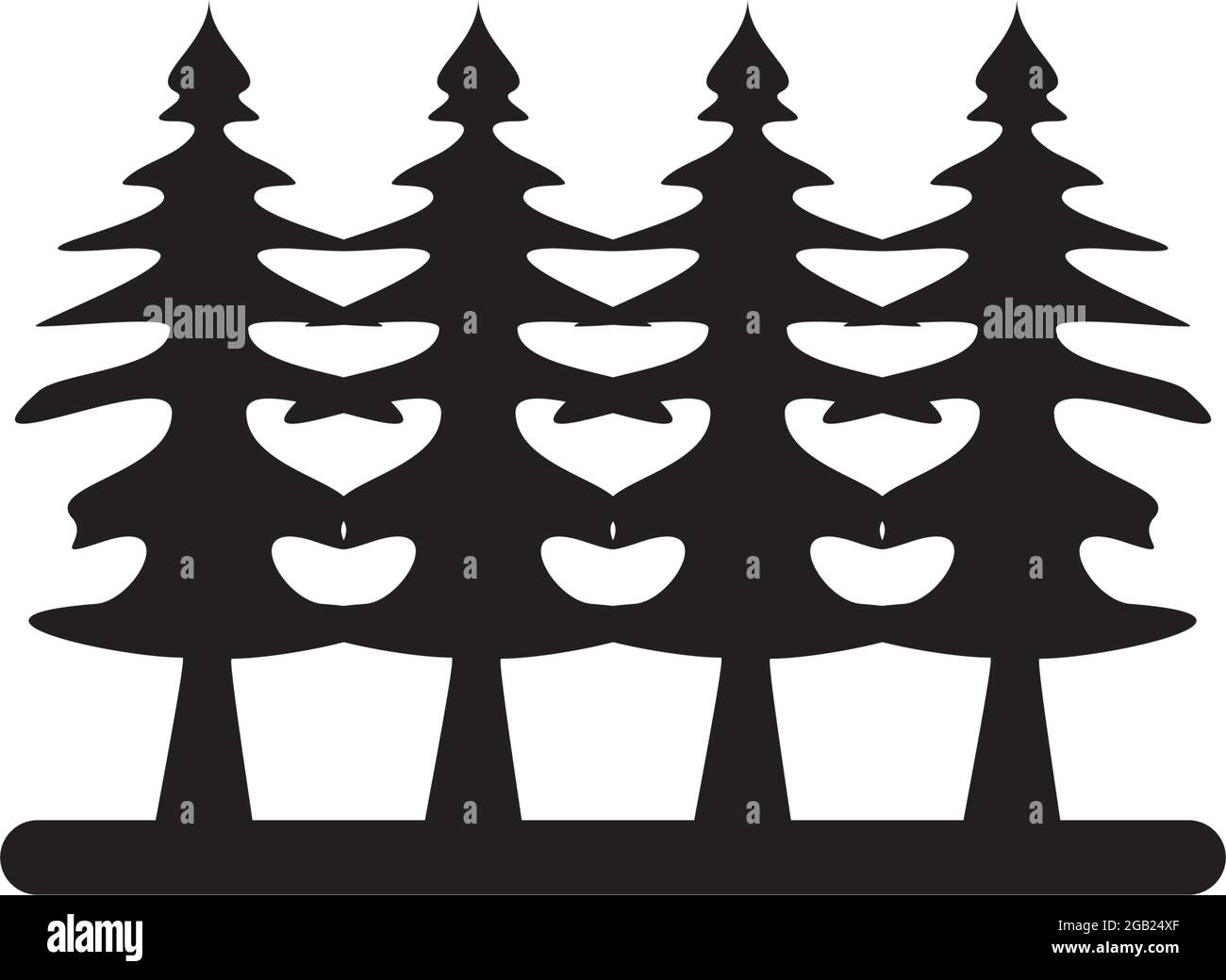 Pine tree icon logo design vector template Stock Vector Image & Art - Alamy