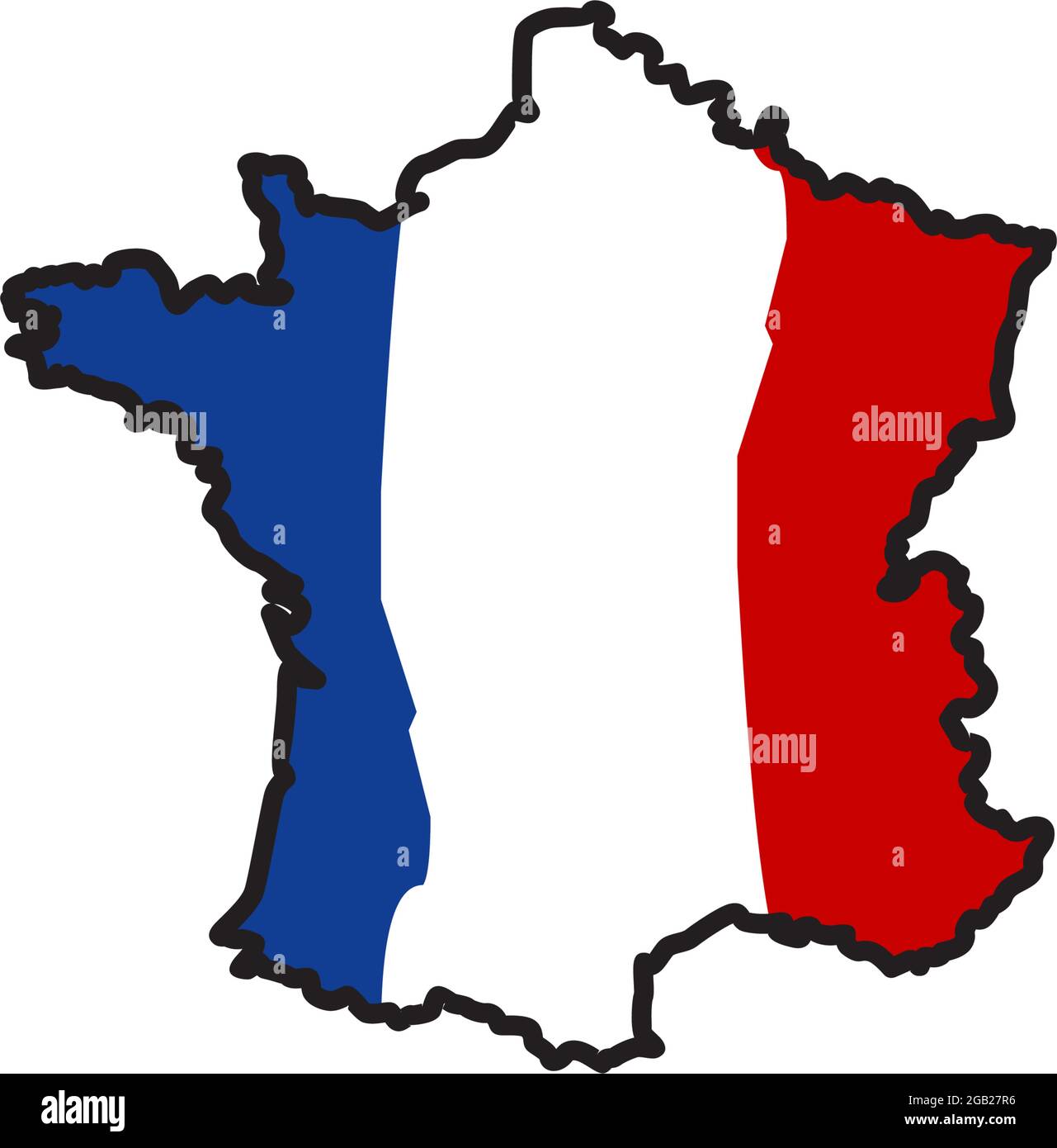 France flag logo design vector template Stock Vector