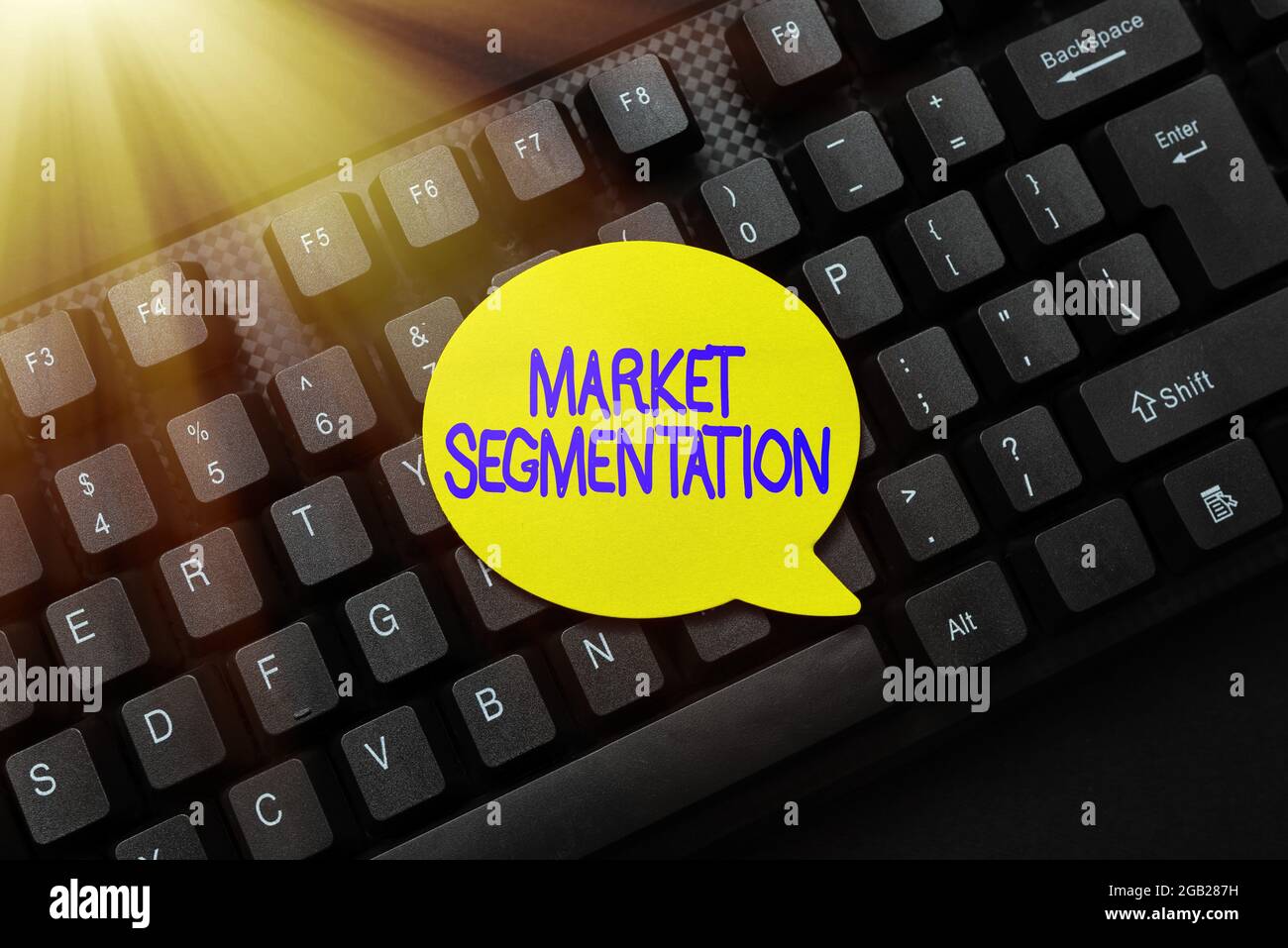 Writing displaying text Market Segmentation. Business concept dividing ...