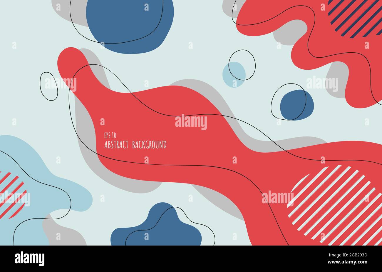 Abstract modern color doodle minimal style of hand drawing template. Overlapping for painting style with colorful artwork background. Stock Vector