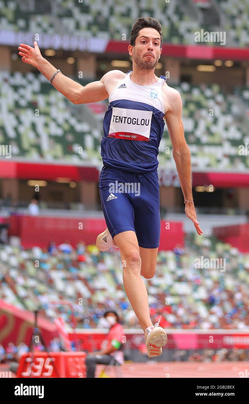 Tokyo, Japan. 2nd Aug, 2021. Miltiadis Tentoglou of Greece competes during  the Men's Long Jump Final