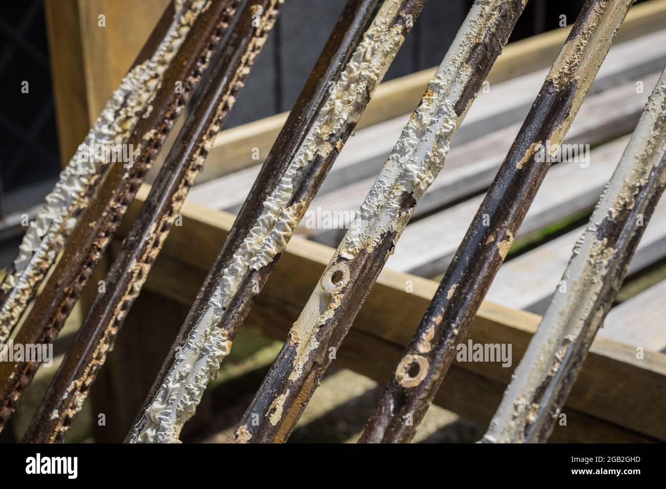 Removal of old paint from metal using chemical acid paint remover