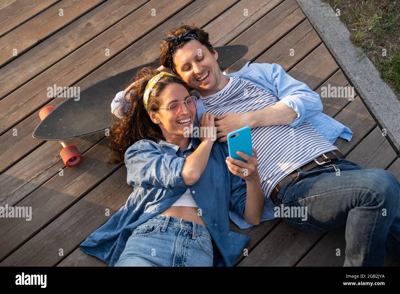 Happy couple spending time together Stock Photo