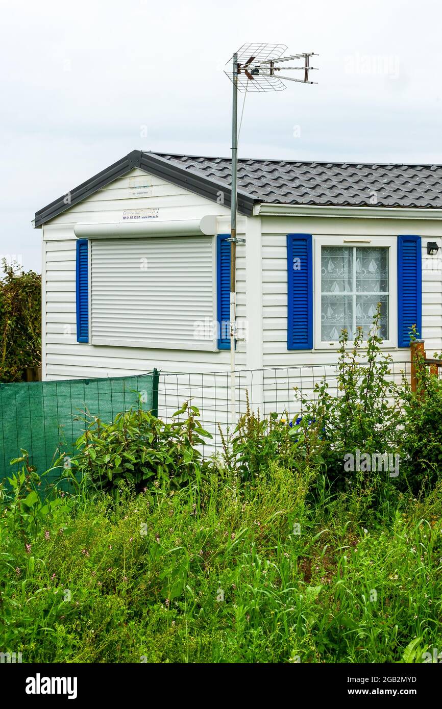 Holiday huts (reportage), Manche department, Cotentin, Normandy, France