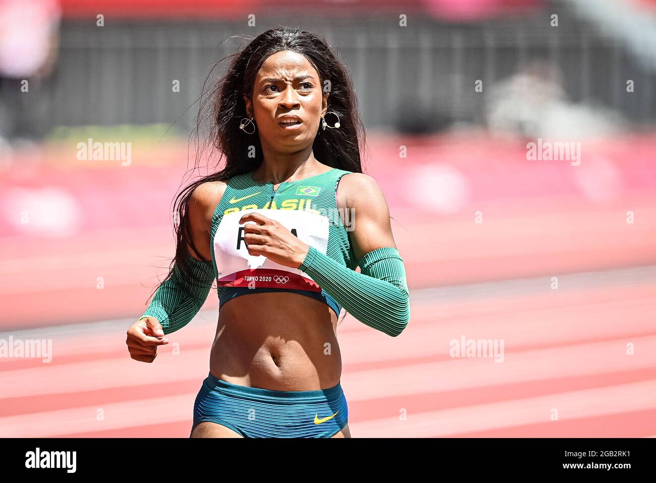 Tokyo, Japan. 02nd Aug, 2021. TOKYO, JAPAN - AUGUST 2: Vitoria Cristina Rosa  of Brasil competing on Women's 200m Round 1 during the Tokyo 2020 Olympic  Games at the Olympic Stadium on