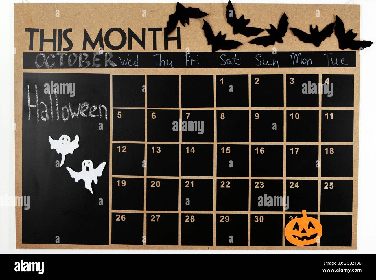 Chalkboard Wall Decal Calendar Blackboard Calendar Wall 
