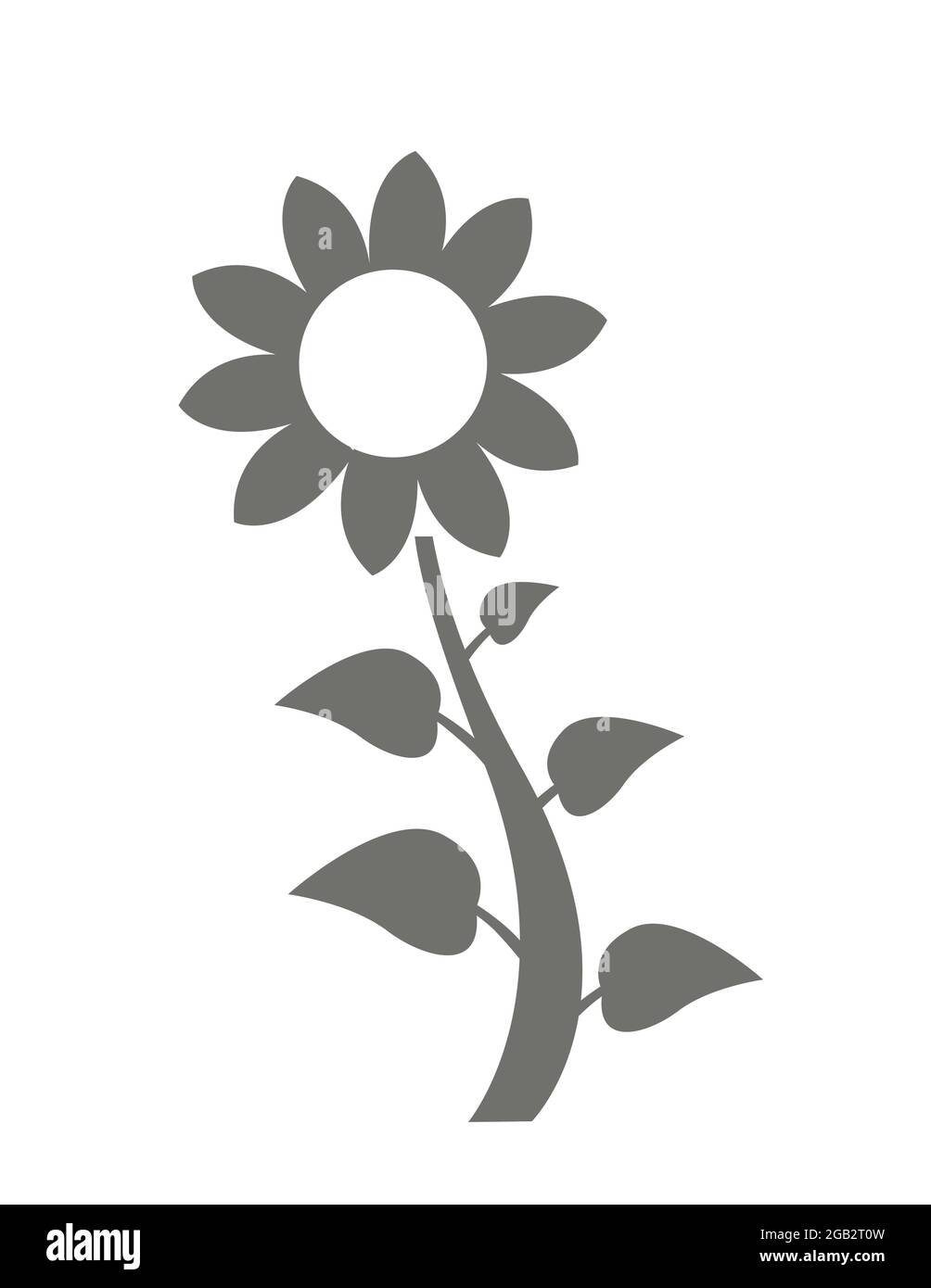 Sunflower icon isolated on white background Stock Vector