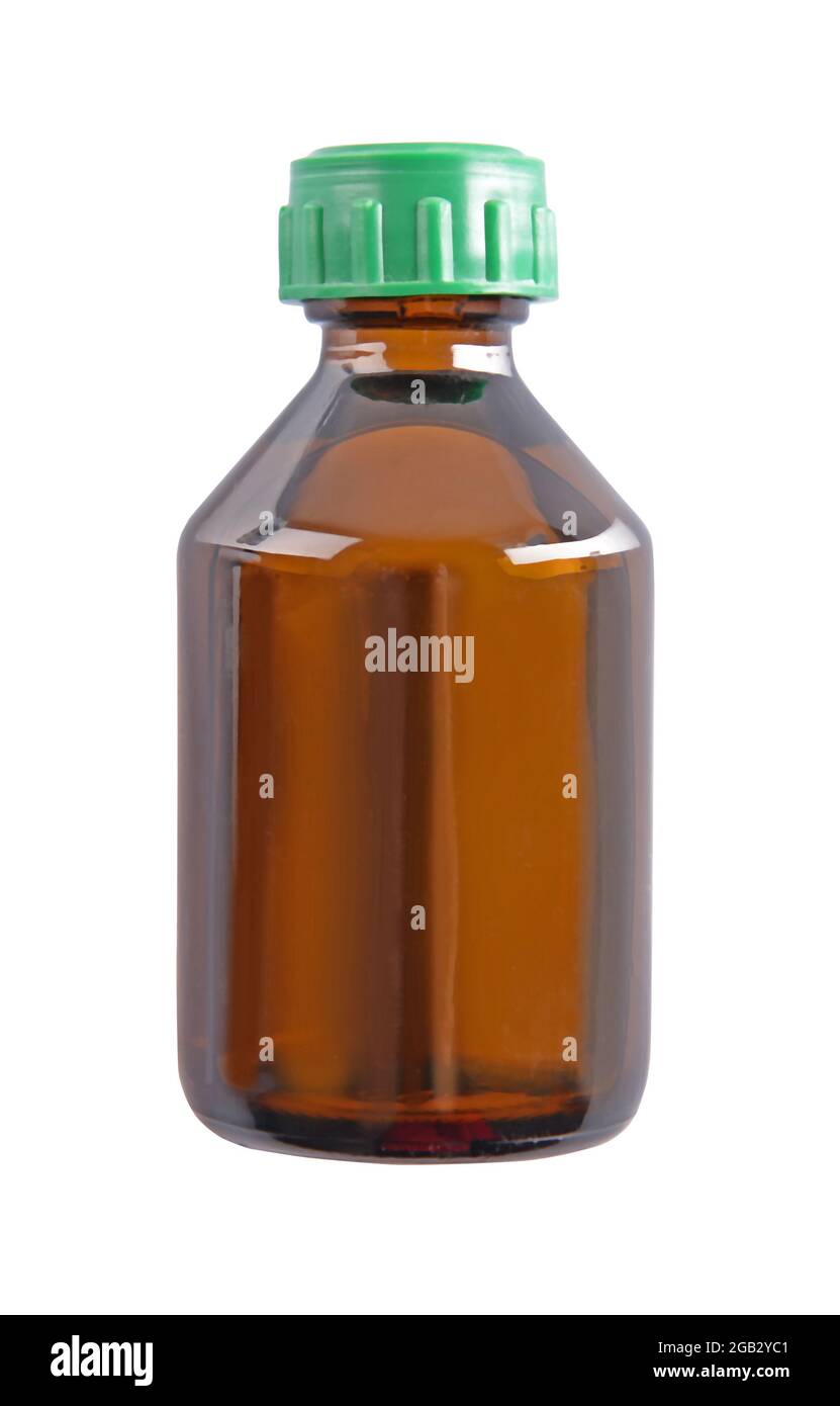 Medicine glass bottle, isolated on white Stock Photo Alamy