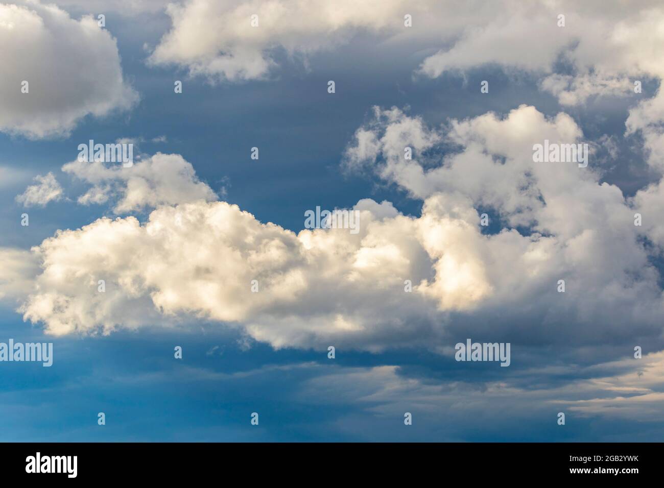 Cloud formation against a dark sky Stock Photo