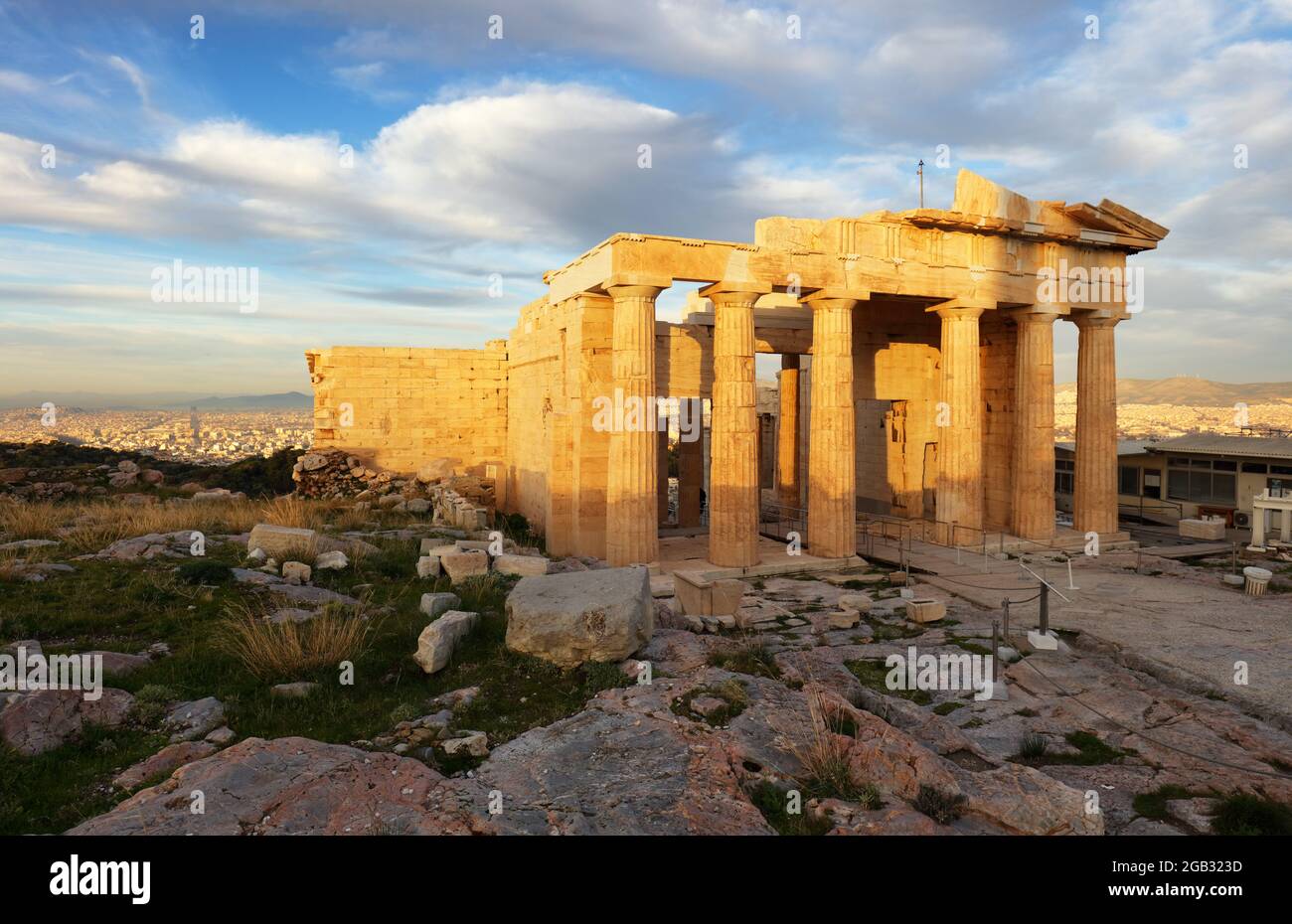 Parthenon temple on day. Acropolis in Athens, Greece Stock Photo
